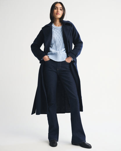 Abercrombie Textural Stitch Cable Crew Sweater