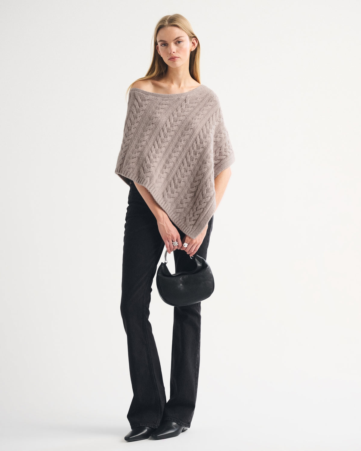 Abercrombie Cable-Knit Poncho