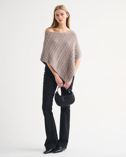 Abercrombie Cable-Knit Poncho