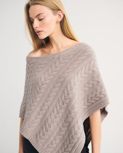 Abercrombie Cable-Knit Poncho