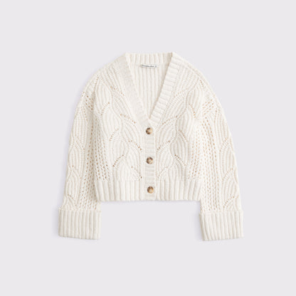 Abercrombie The A&F Cameron Textural Stitch Cardigan