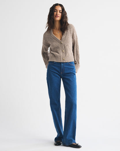 Abercrombie The A&F Cameron Textural Stitch Cardigan