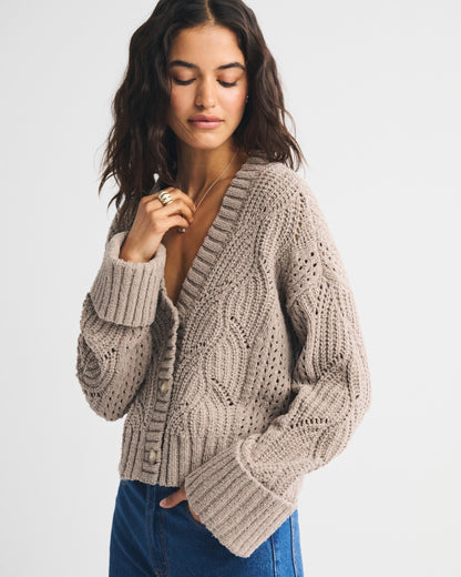 Abercrombie The A&F Cameron Textural Stitch Cardigan