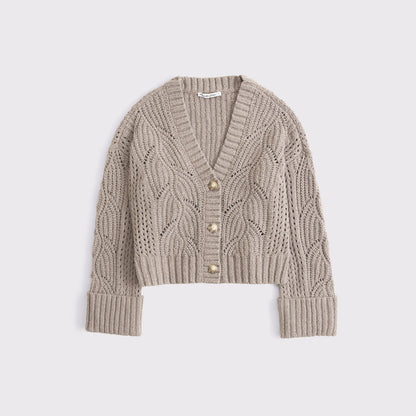 Abercrombie The A&F Cameron Textural Stitch Cardigan