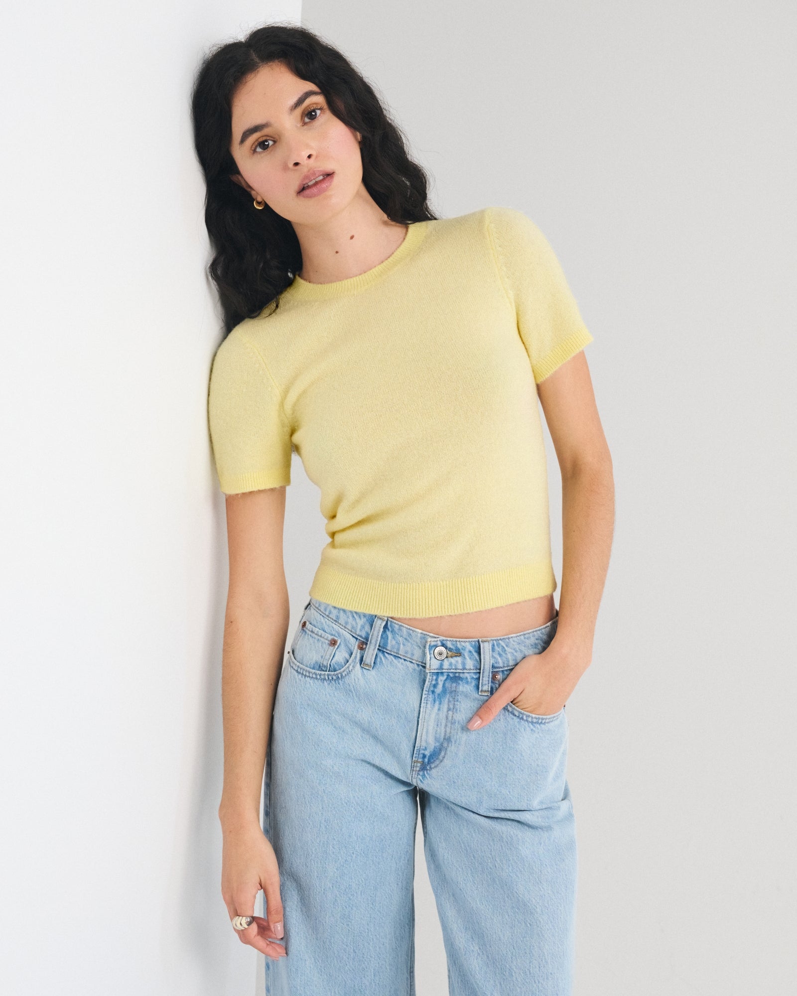 Abercrombie Merino Wool-Blend Sweater Tee