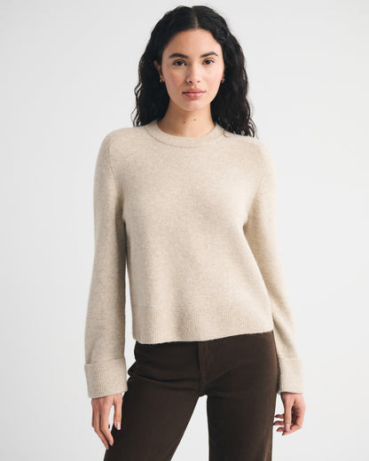 Abercrombie The A&F Madeline Merino Wool-Blend Crew Sweater