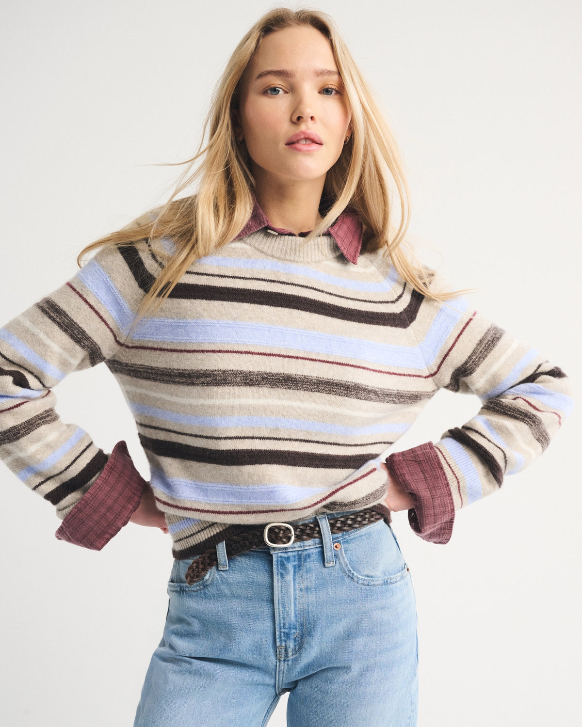Abercrombie The A&F Madeline Merino Wool-Blend Crew Sweater