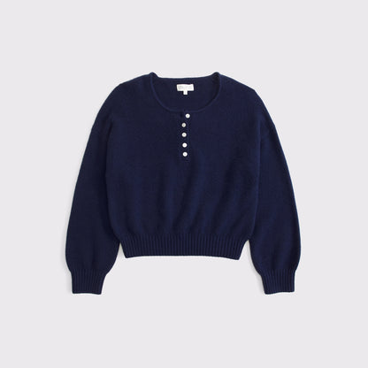 Abercrombie Merino Wool-Blend Henley Sweater