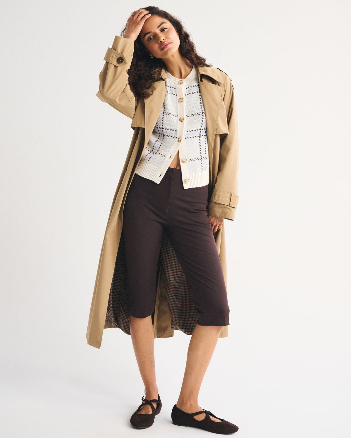Abercrombie Textural Stitch Shrunken Cardigan