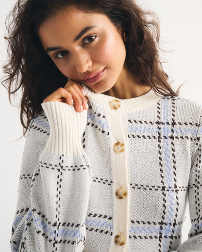 Abercrombie Textural Stitch Shrunken Cardigan