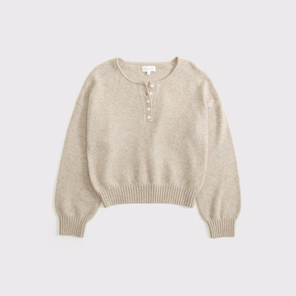 Abercrombie Merino Wool-Blend Henley Sweater