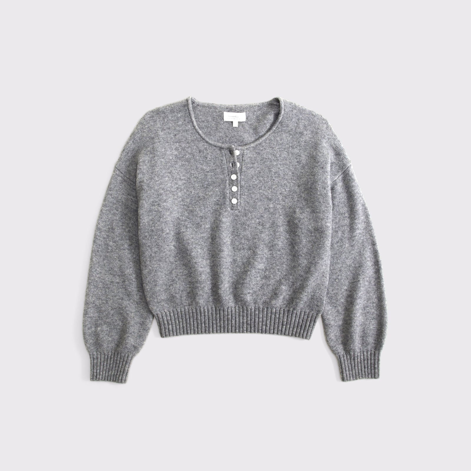 Abercrombie Merino Wool-Blend Henley Sweater