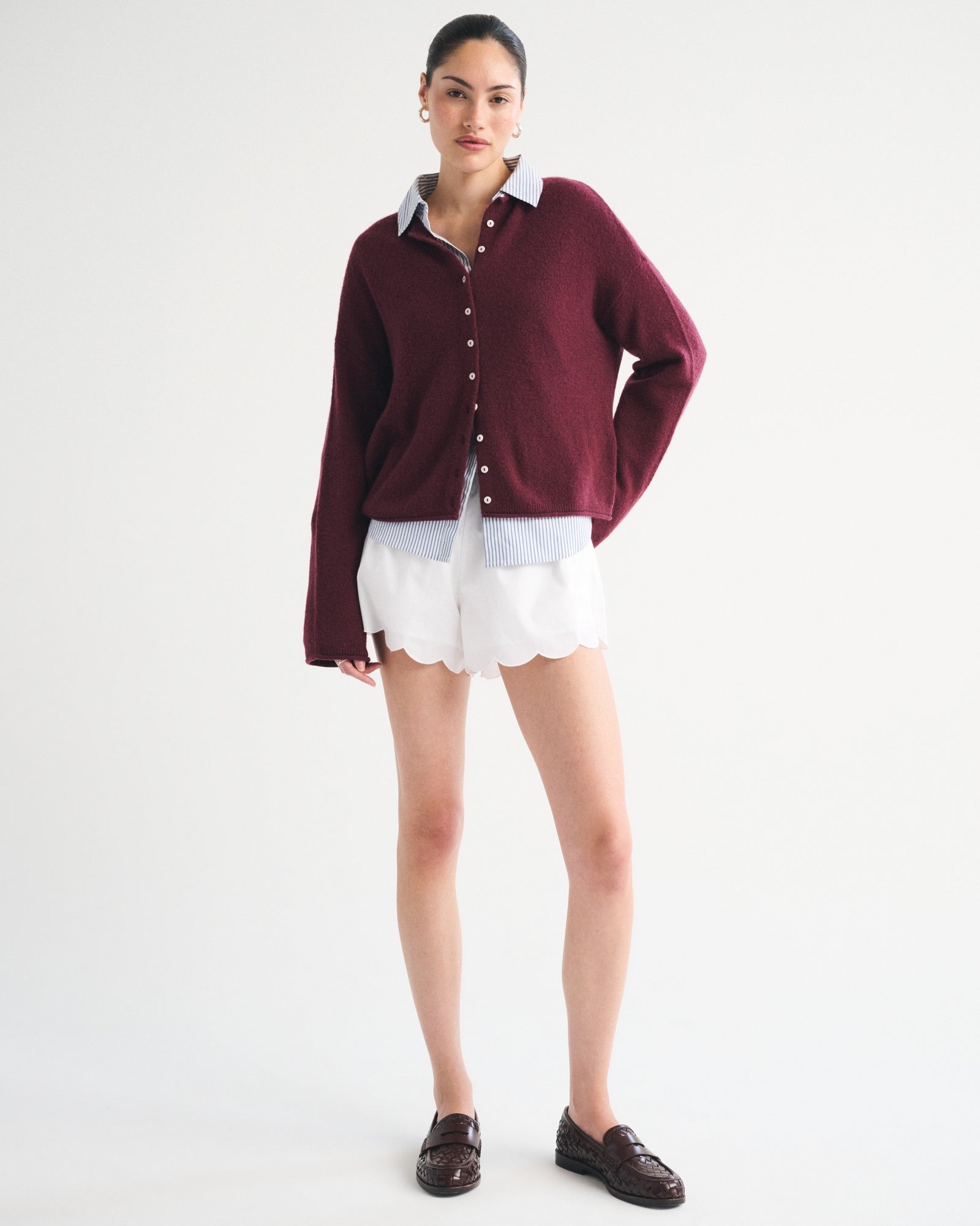 Abercrombie Merino Wool-Blend Roll Neck Cardigan