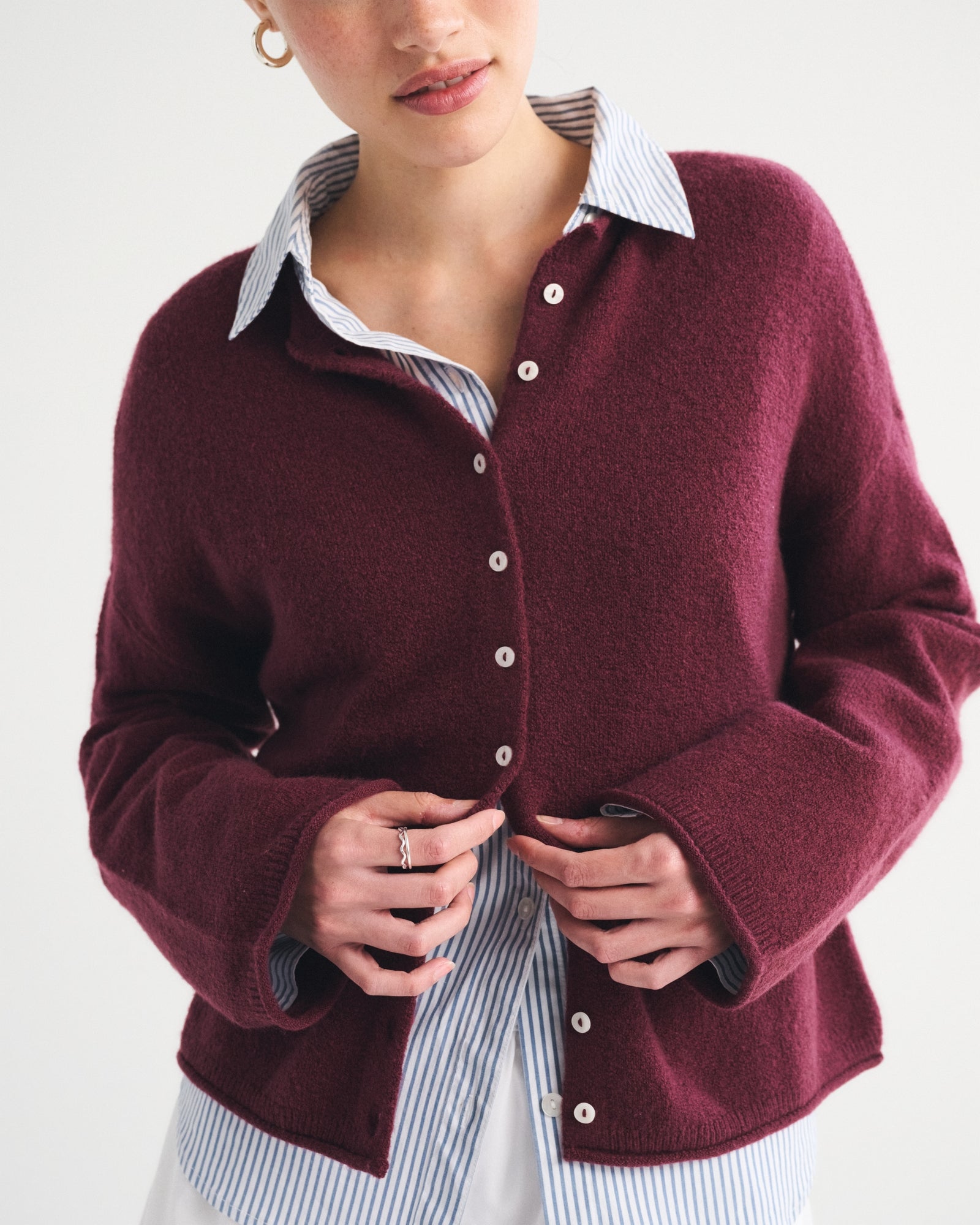 Abercrombie Merino Wool-Blend Roll Neck Cardigan