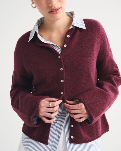 Abercrombie Merino Wool-Blend Roll Neck Cardigan