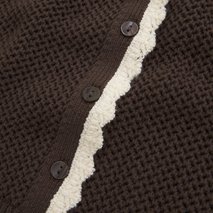 Abercrombie Crochet-Style Collared Cardigan