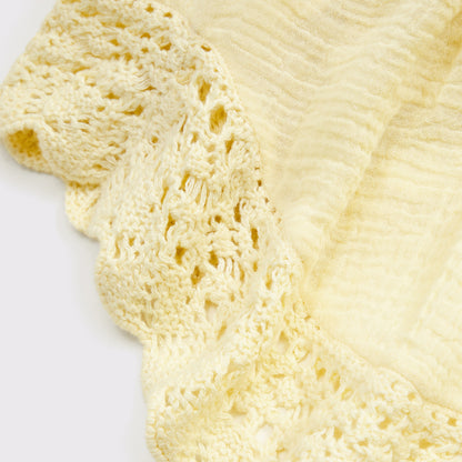 Abercrombie 100% Cotton Squareneck Crochet Tank