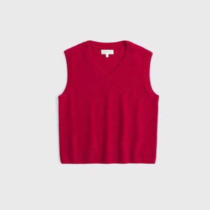 Abercrombie Merino Wool-Blend V-Neck Sweater Vest