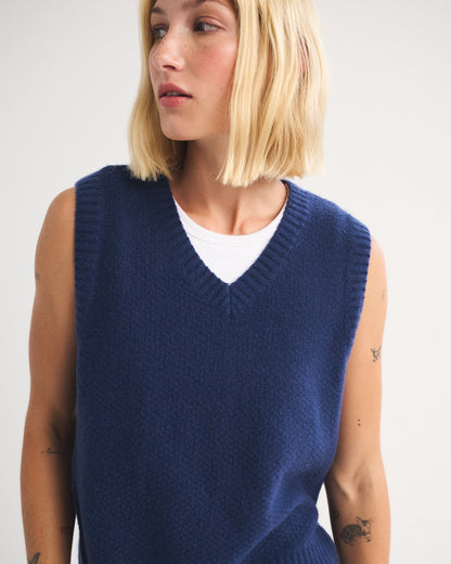 Abercrombie Merino Wool-Blend V-Neck Sweater Vest