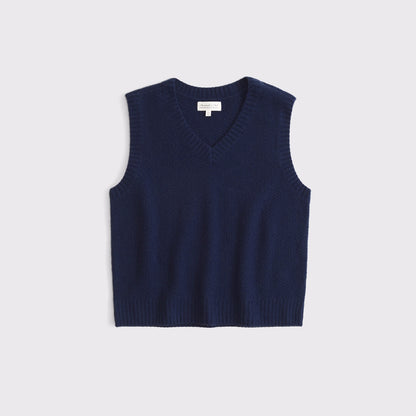Abercrombie Merino Wool-Blend V-Neck Sweater Vest