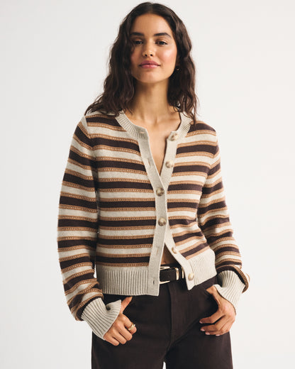Abercrombie Textural Stitch Shrunken Cardigan