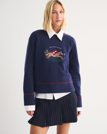 Abercrombie A&F Madeline Textural Crew Sweater