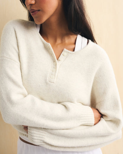 Abercrombie Merino Wool-Blend Henley Sweater