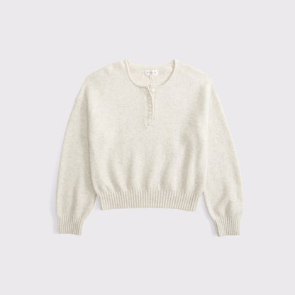 Abercrombie Merino Wool-Blend Henley Sweater