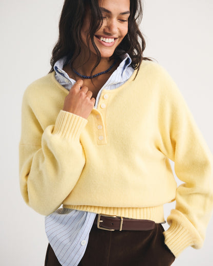 Abercrombie Merino Wool-Blend Henley Sweater