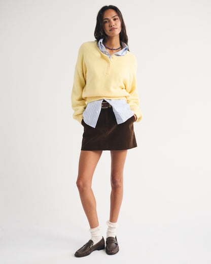 Abercrombie Merino Wool-Blend Henley Sweater
