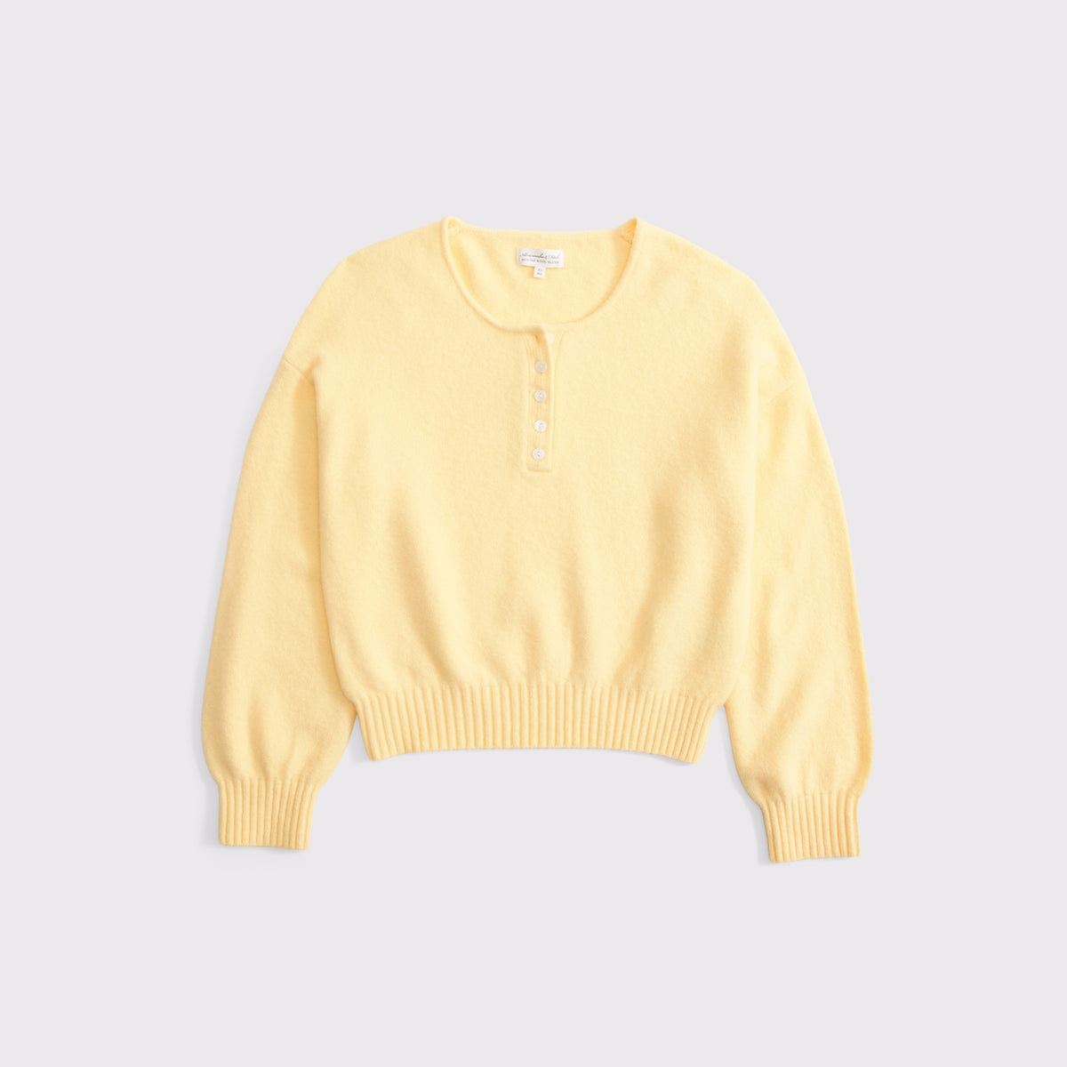 Abercrombie Merino Wool-Blend Henley Sweater