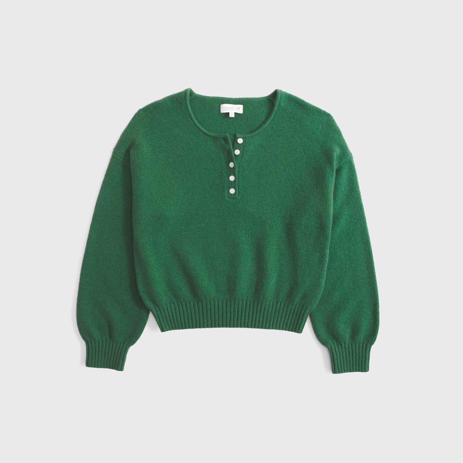 Abercrombie Merino Wool-Blend Henley Sweater