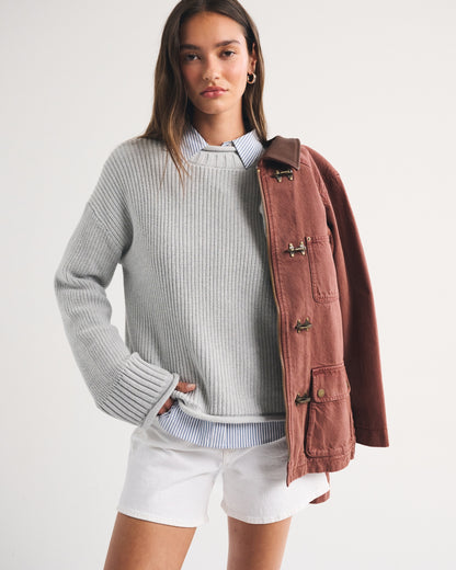 Abercrombie 100% Cotton Roll Neck Crew Sweater