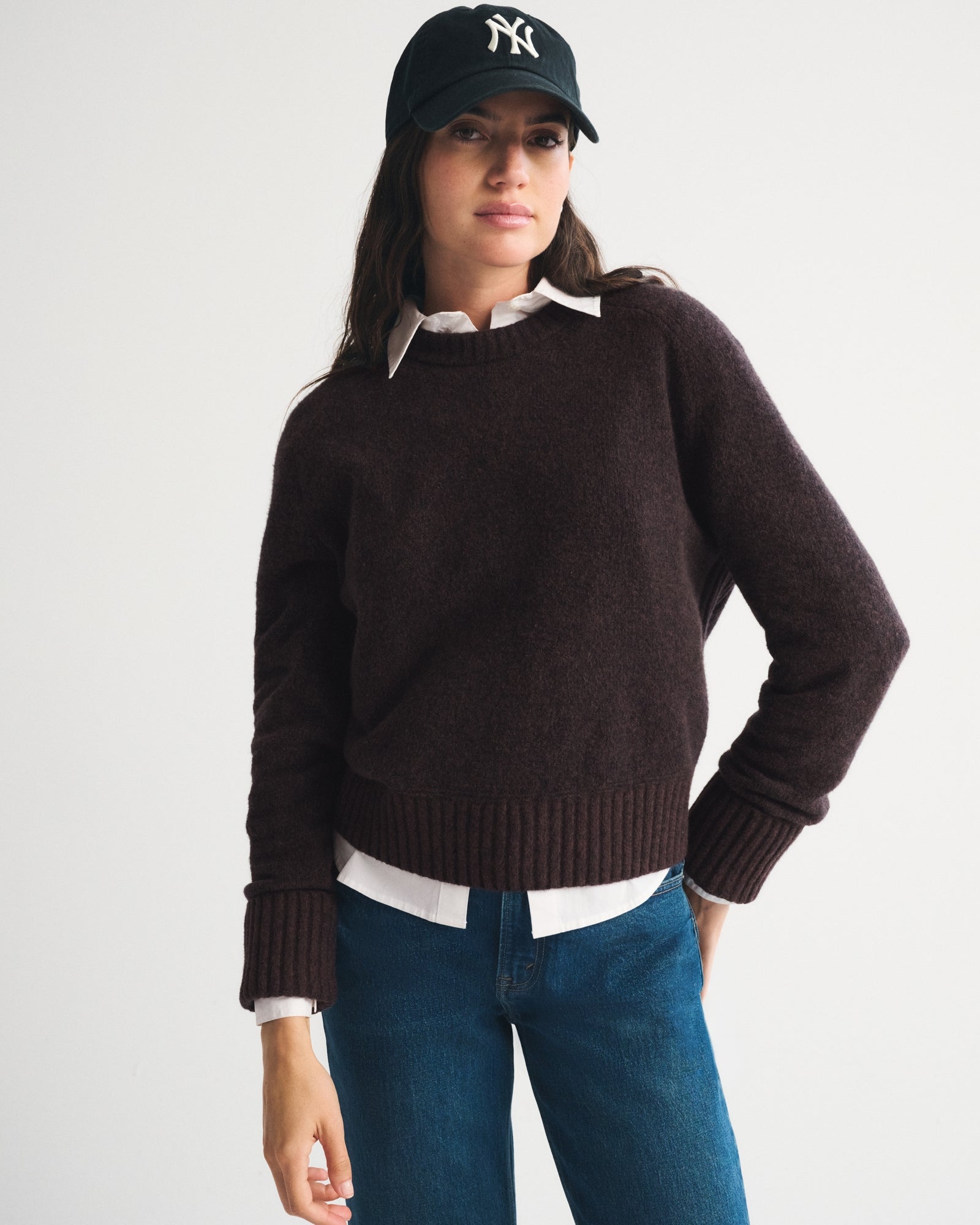 Abercrombie A&F Madeline Textural Crew Sweater