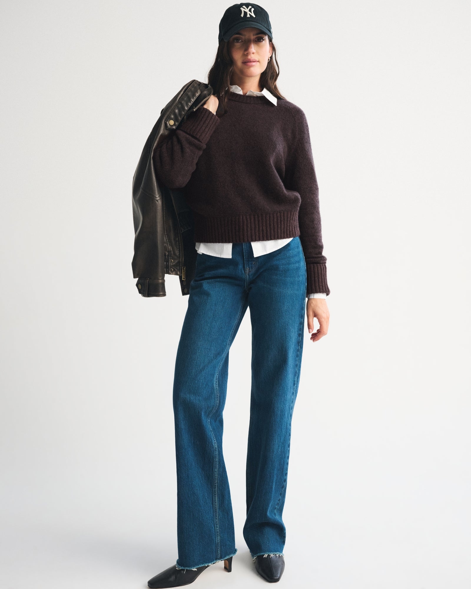 Abercrombie A&F Madeline Textural Crew Sweater
