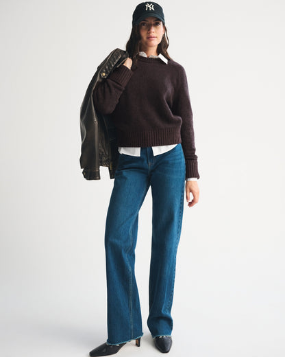 Abercrombie A&F Madeline Textural Crew Sweater