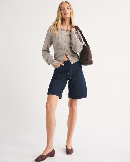 Abercrombie Textural Stitch Shrunken Cardigan