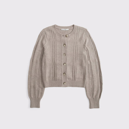 Abercrombie Textural Stitch Shrunken Cardigan