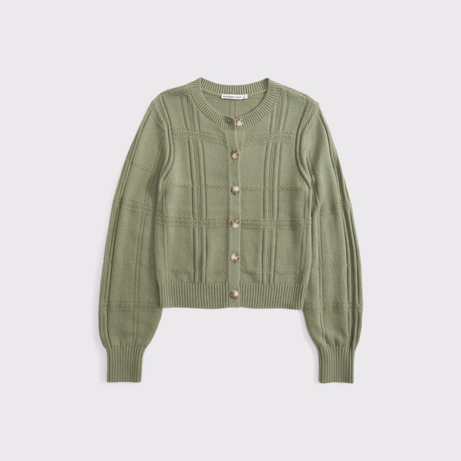 Abercrombie Textural Stitch Shrunken Cardigan