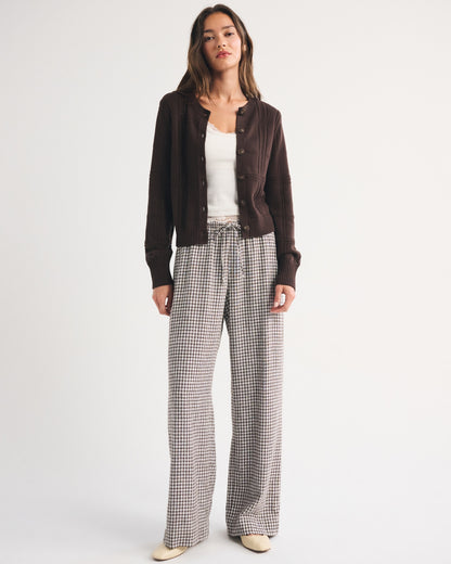 Abercrombie Textural Stitch Shrunken Cardigan