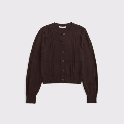 Abercrombie Textural Stitch Shrunken Cardigan
