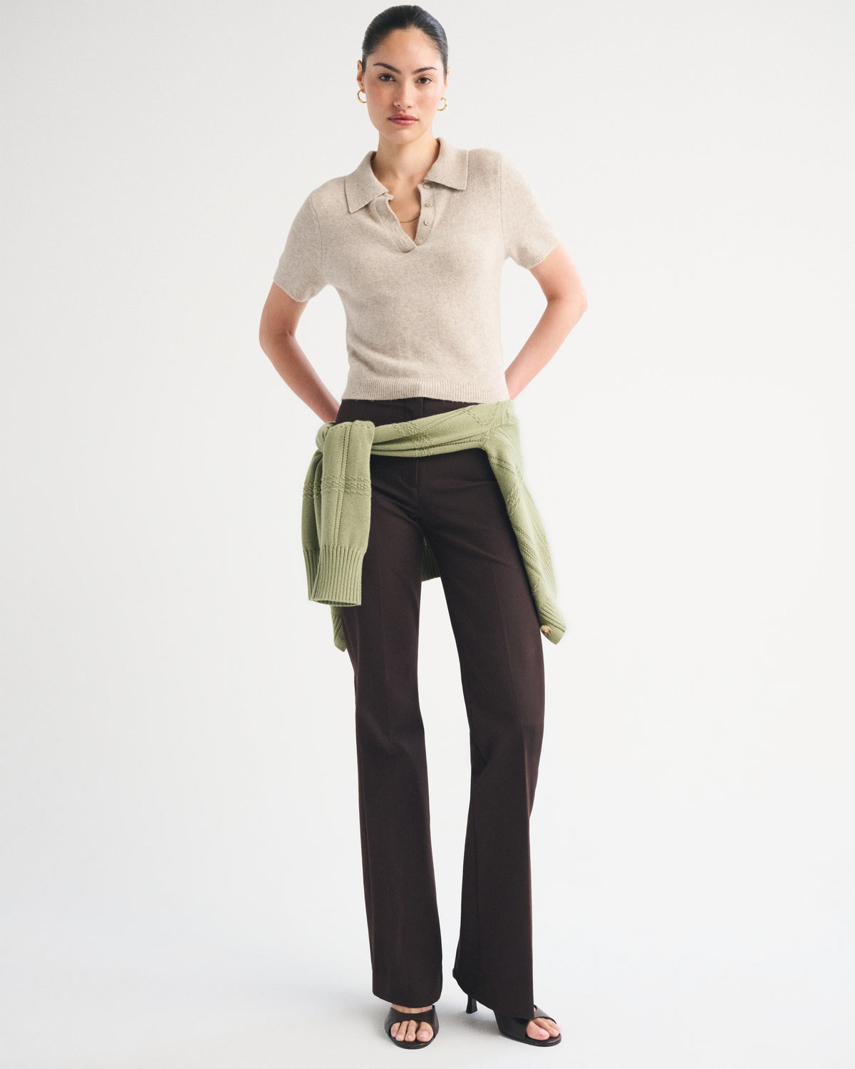 Abercrombie Merino Wool-Blend Short-Sleeve Polo