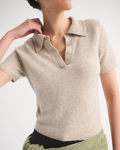 Abercrombie Merino Wool-Blend Short-Sleeve Polo