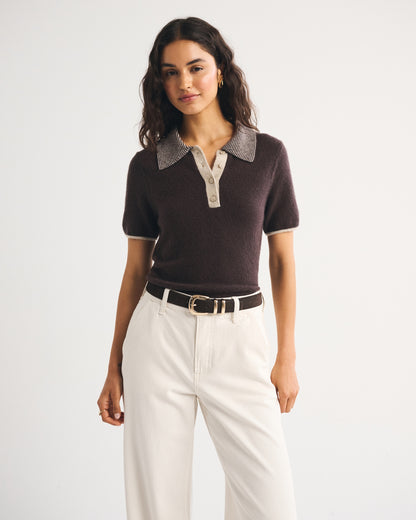 Abercrombie Merino Wool-Blend Short-Sleeve Polo