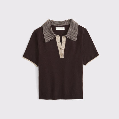Abercrombie Merino Wool-Blend Short-Sleeve Polo
