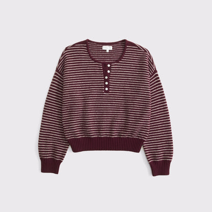 Abercrombie Merino Wool-Blend Henley Sweater