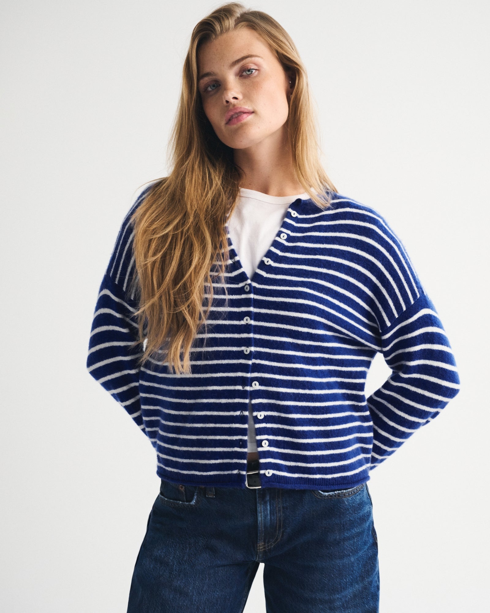 Abercrombie Merino Wool-Blend Roll Neck Cardigan