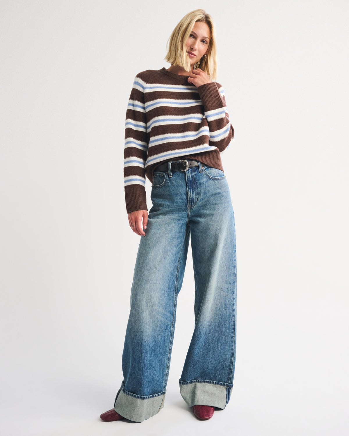 Abercrombie A&F Madeline Textural Crew Sweater