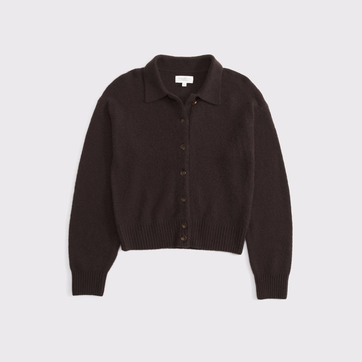 Abercrombie Merino Wool-Blend Collared Cardigan