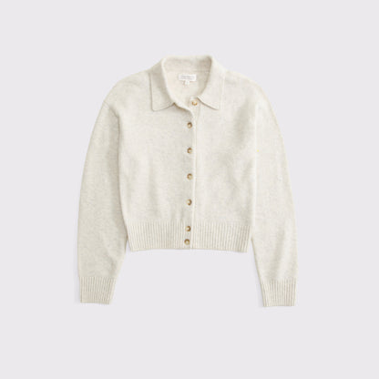 Abercrombie Merino Wool-Blend Collared Cardigan